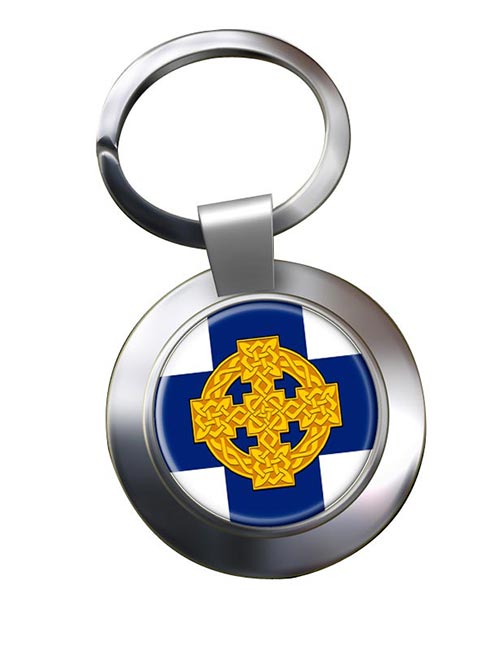 Church in Wales Leather Chrome Key Ring